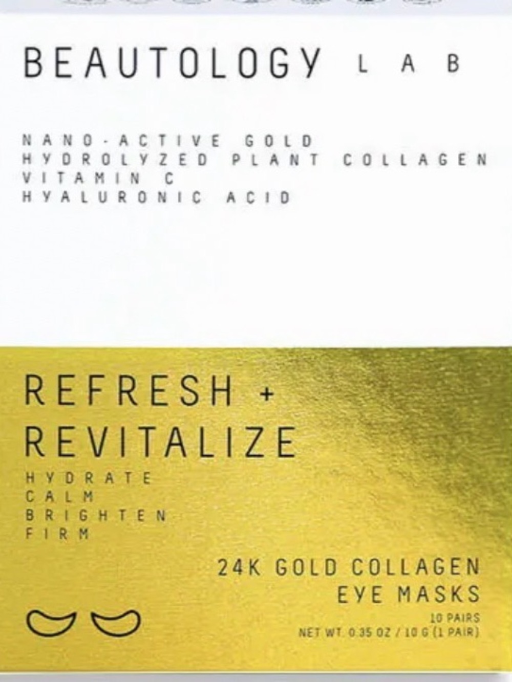 Refresh + Revitalize 24K Gold Collagen Eye Masks - Gold